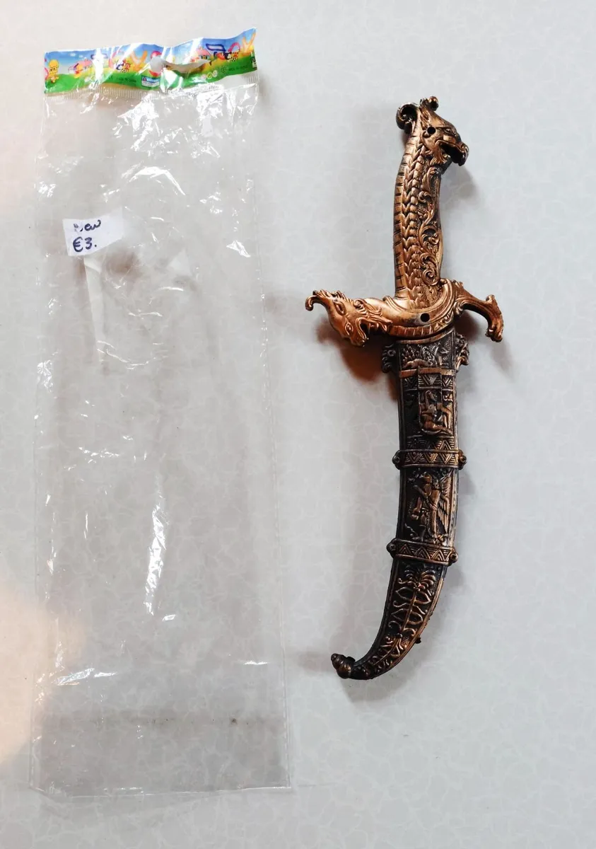 Gothic Skull Plastic Toy Sword With Cover (New). - Image 1