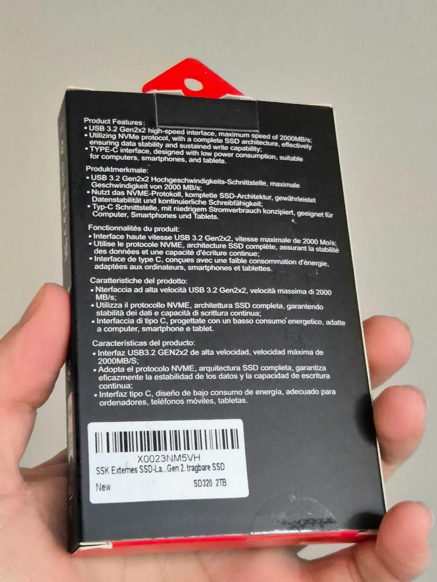 2TB, portable SSD flash drive, NEW - Image 3