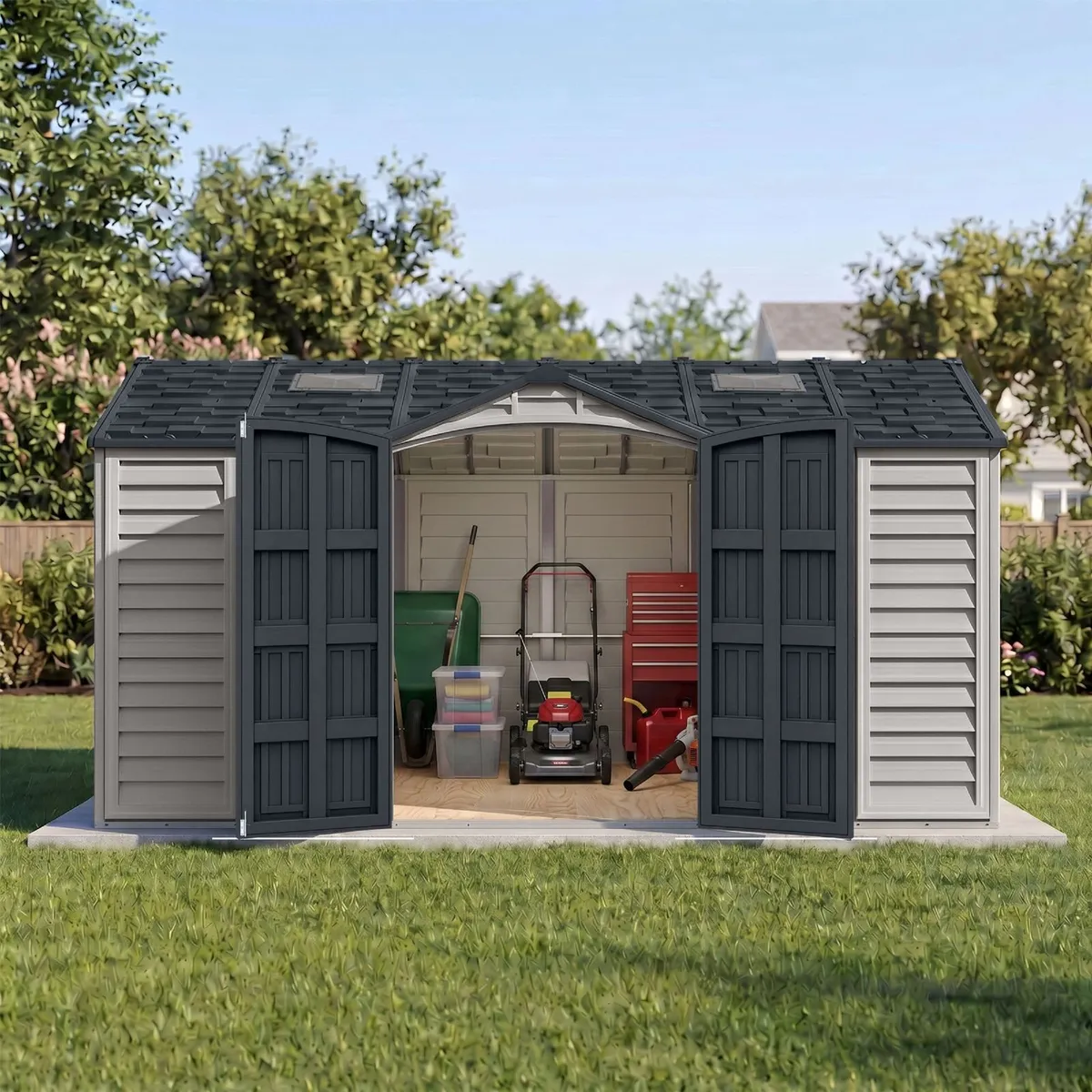 🏡 15x8 DURAMAX APEX PRO PLUS VINYL GARDEN SHED - Image 2