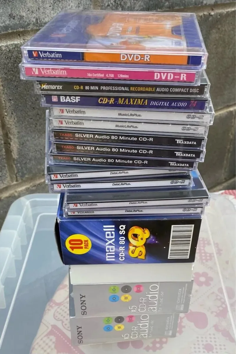 Various Selection of NEW Blank CDs and DVDs - Image 1