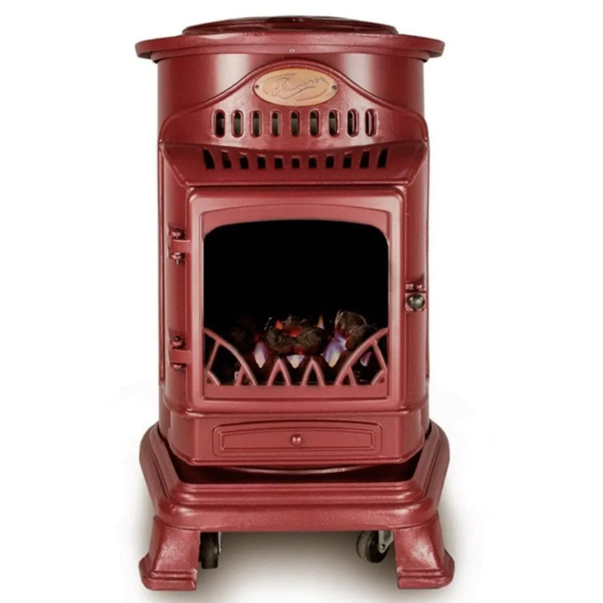 🔥 PROVENCE BURGUNDY MOBILE GAS FIRE – 3.4kW - Image 3