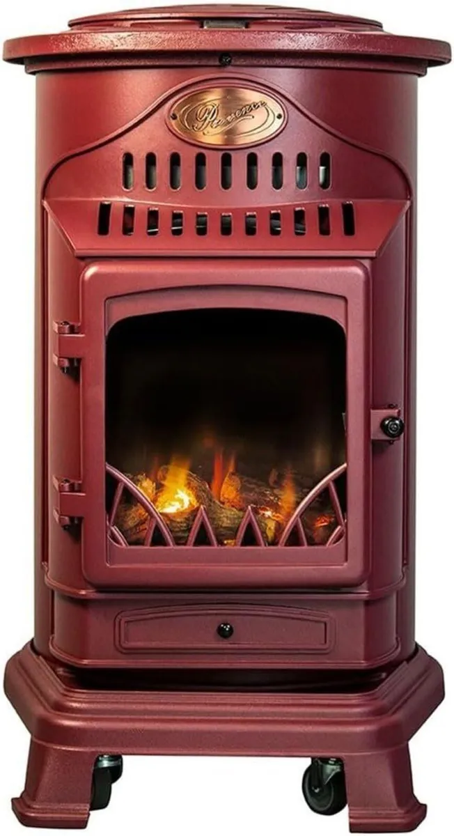 🔥 PROVENCE BURGUNDY MOBILE GAS FIRE – 3.4kW - Image 4