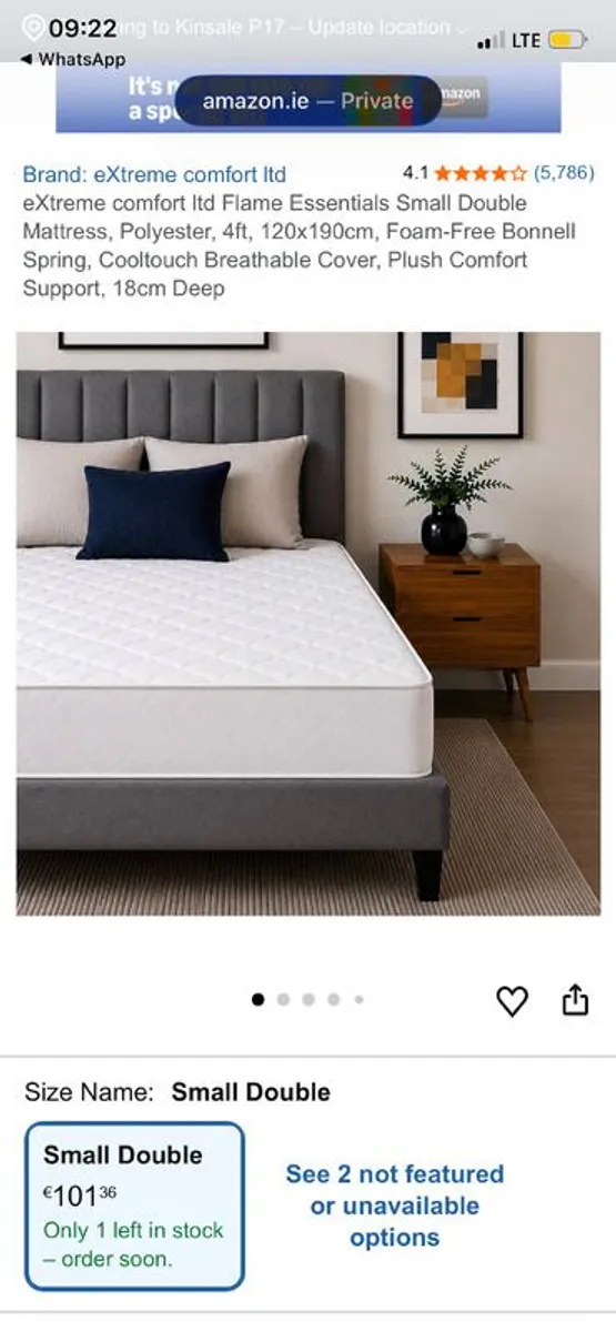 Small Double Mattress - Image 2