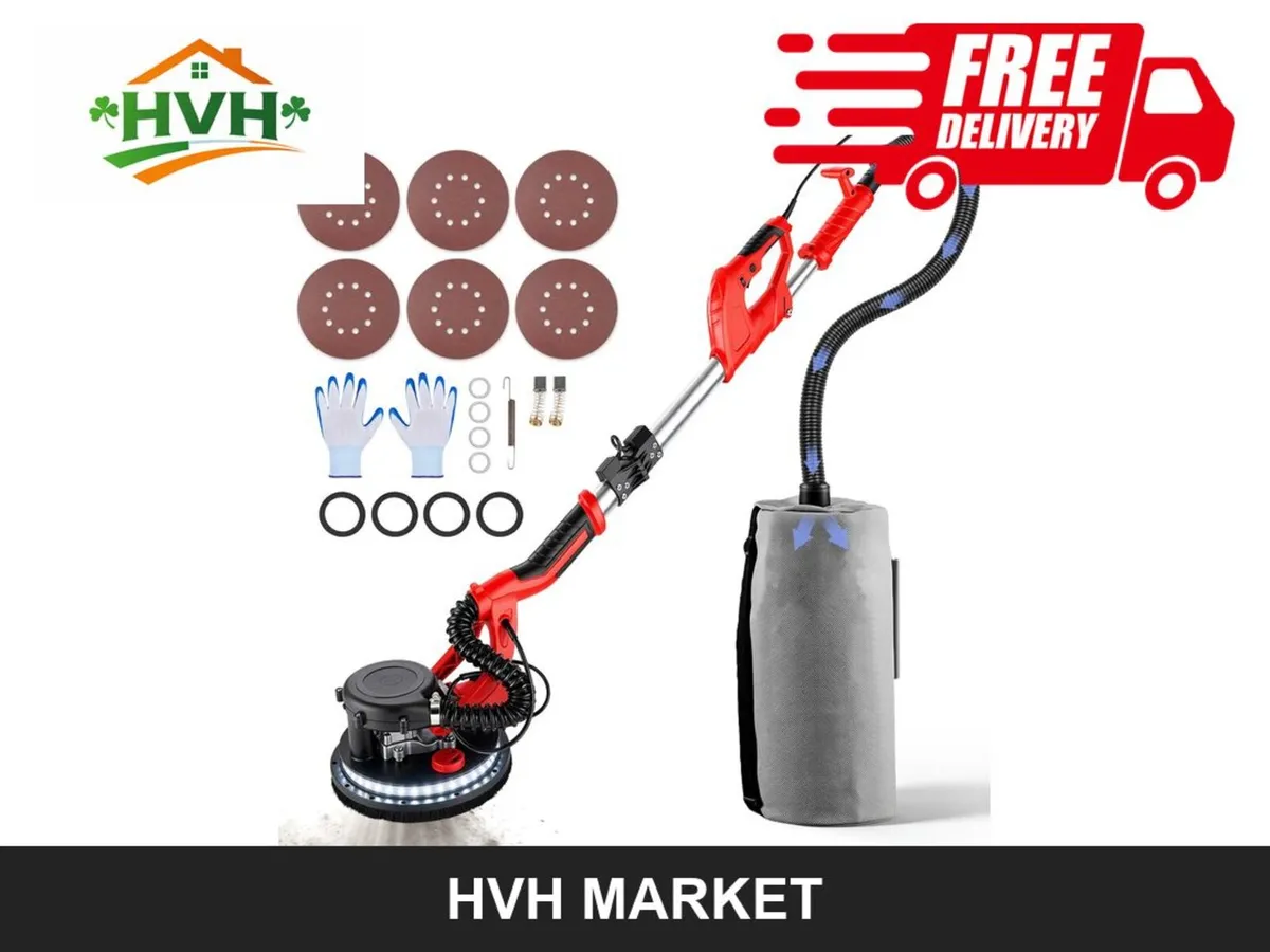 750W Electric Drywall Sander with LED Light - Image 1
