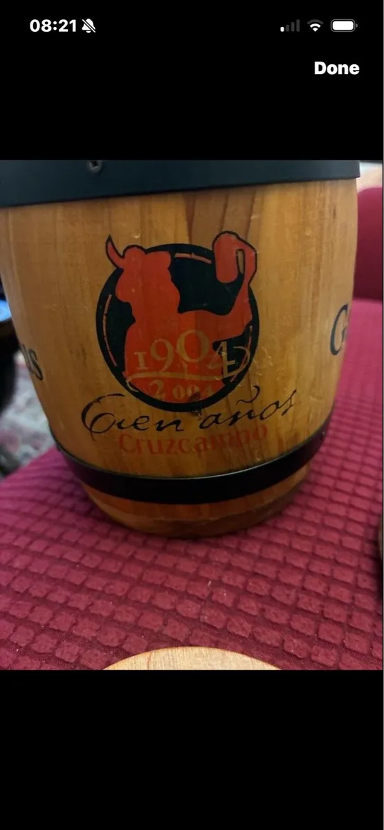 Vintage Cruzcampo Timber Barrel Coasters Set - Image 3