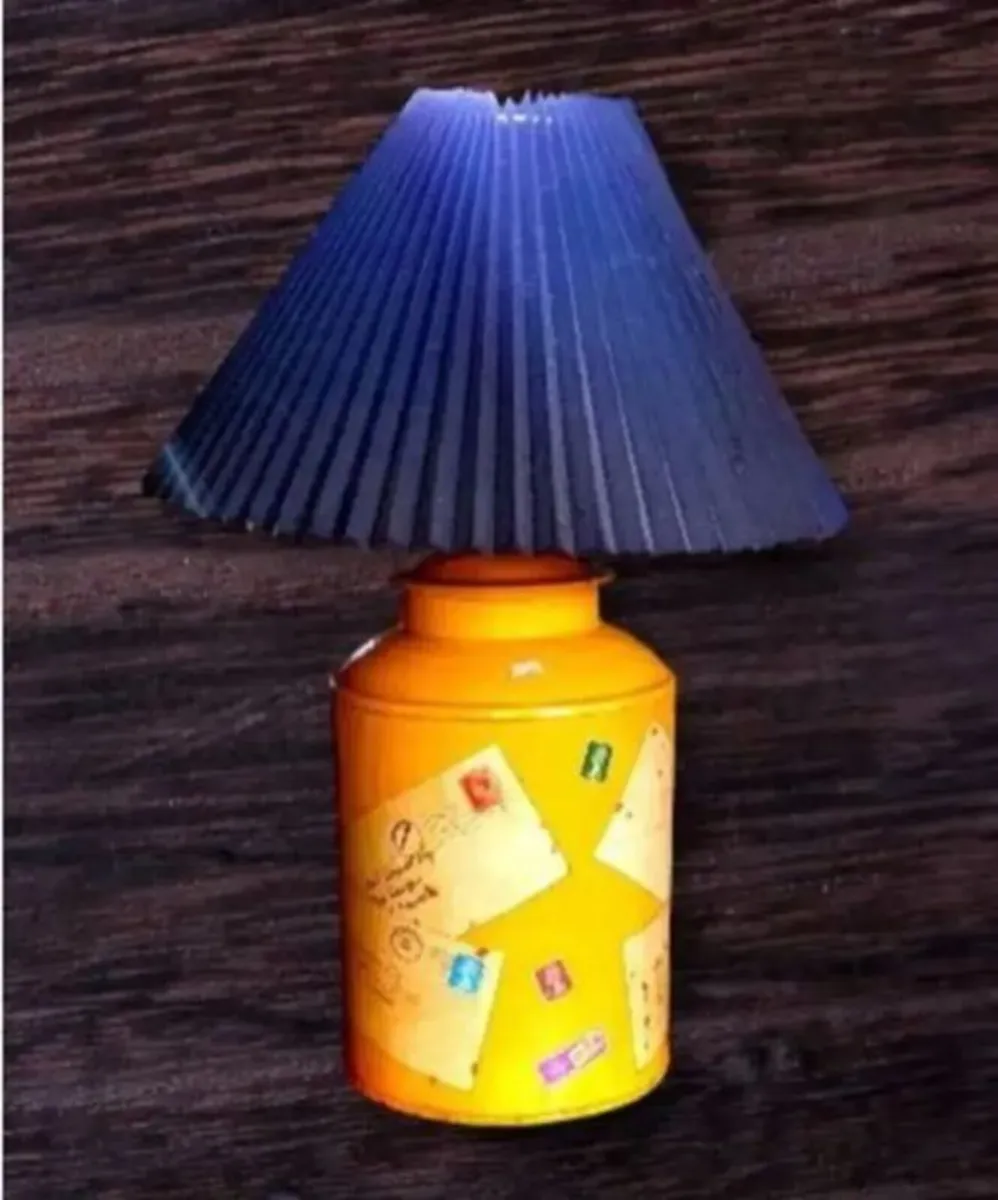 Vintage Tin Canister Table Lamp - Image 2