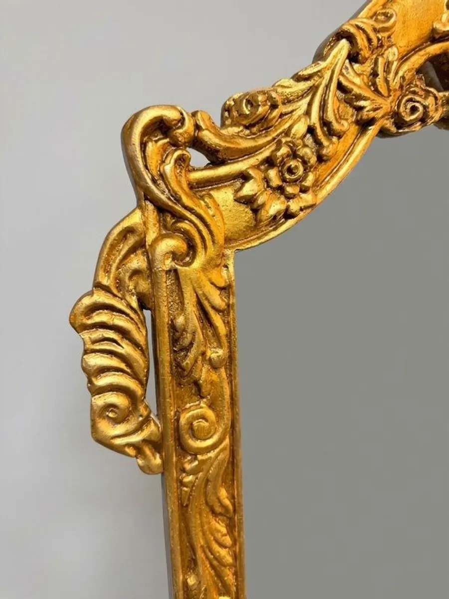 Large French-Style Gilt Wood Mirror - Image 3