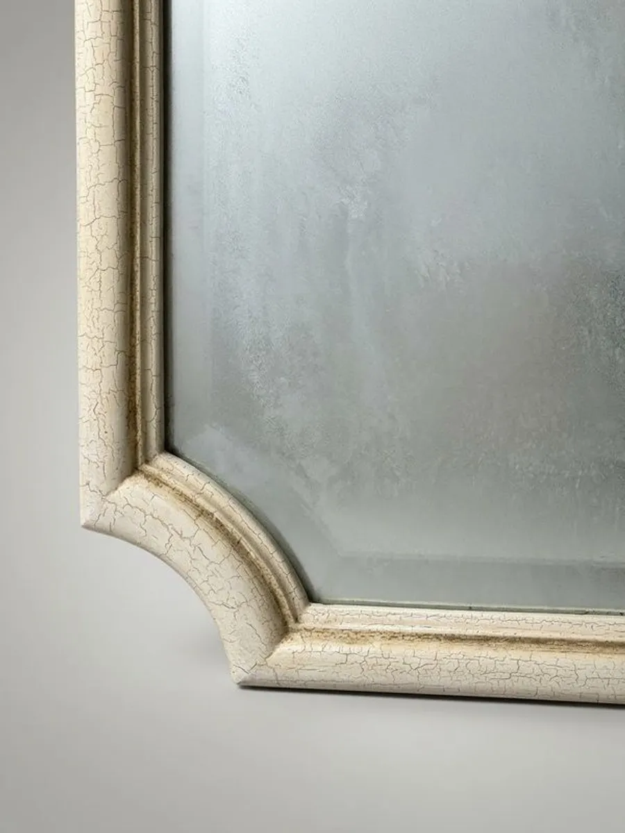 Vintage French Armoire Style Shield Shape Mirror - Image 3