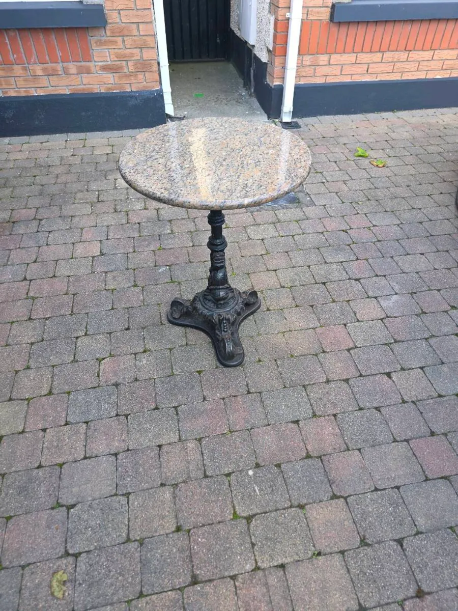 Cast iron/ marble table  for sale