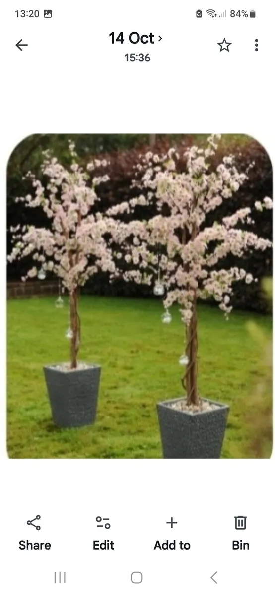 Artificial cherry blossom trees pink - Image 1