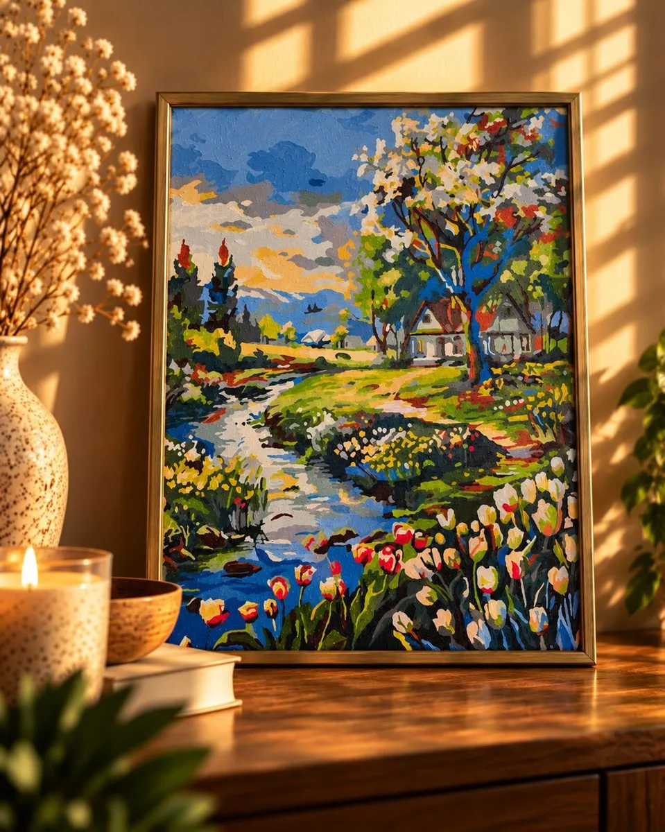 Hand-Painted Acrylic Painting - Image 2