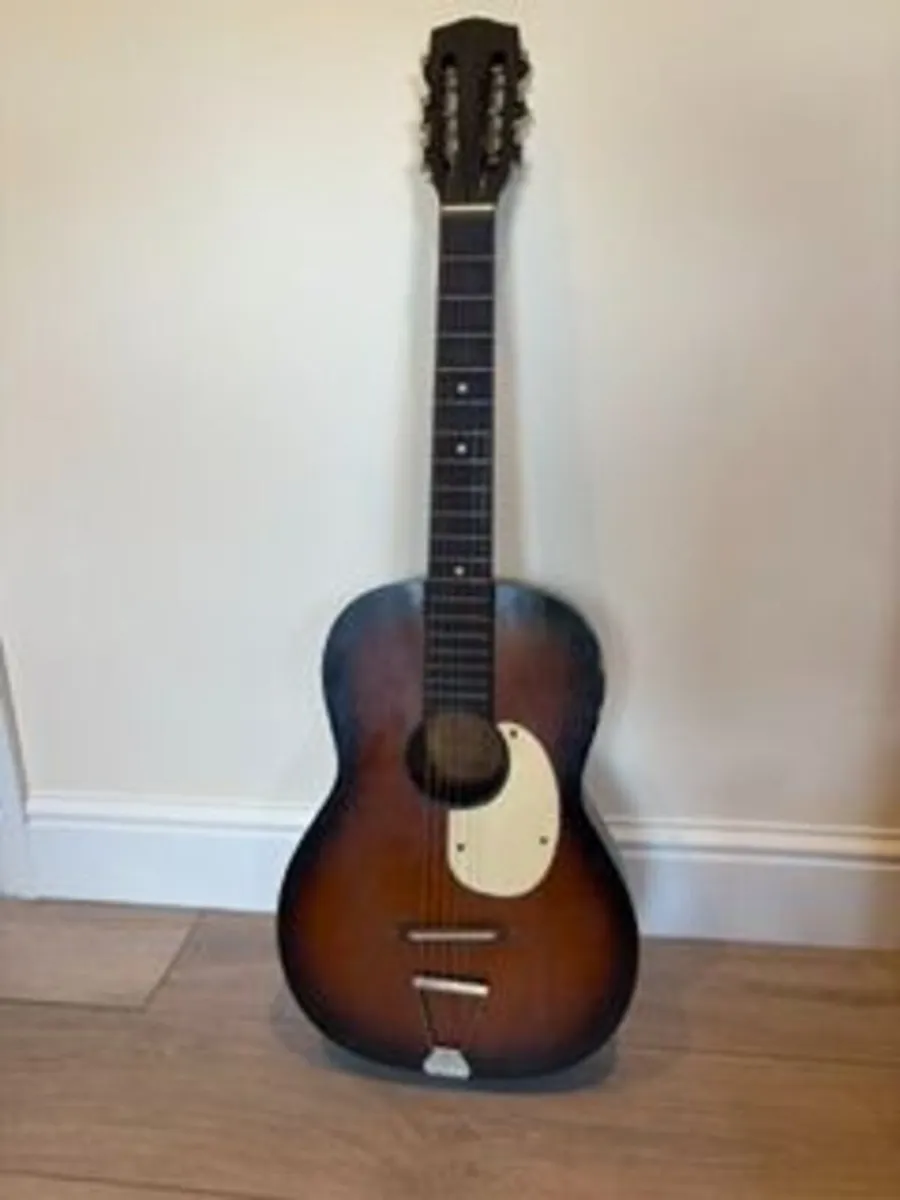 Vintage Sunburst Acoustic Guitar – 1960s/70s Style - Image 1