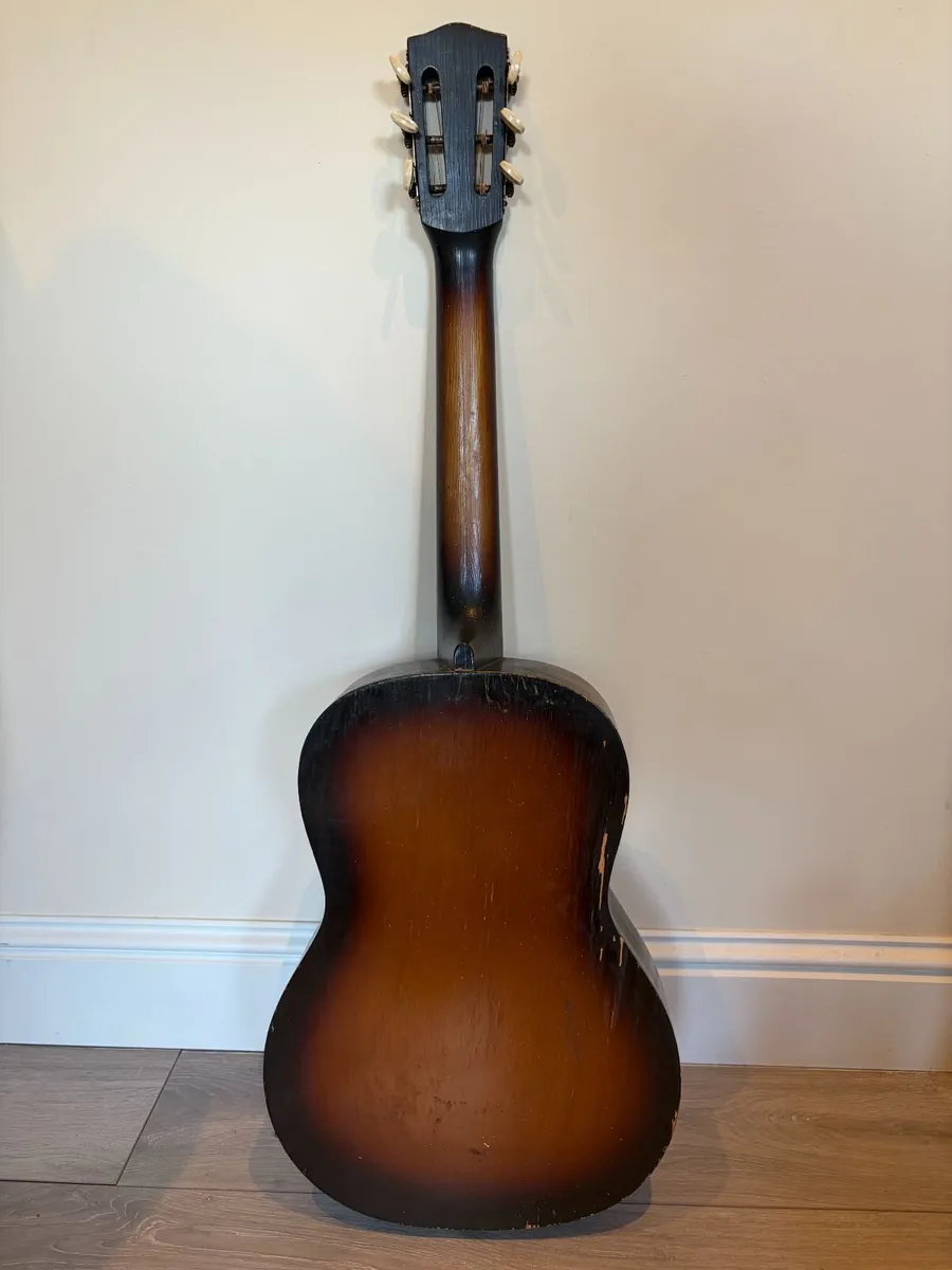 Vintage Sunburst Acoustic Guitar – 1960s/70s Style - Image 2