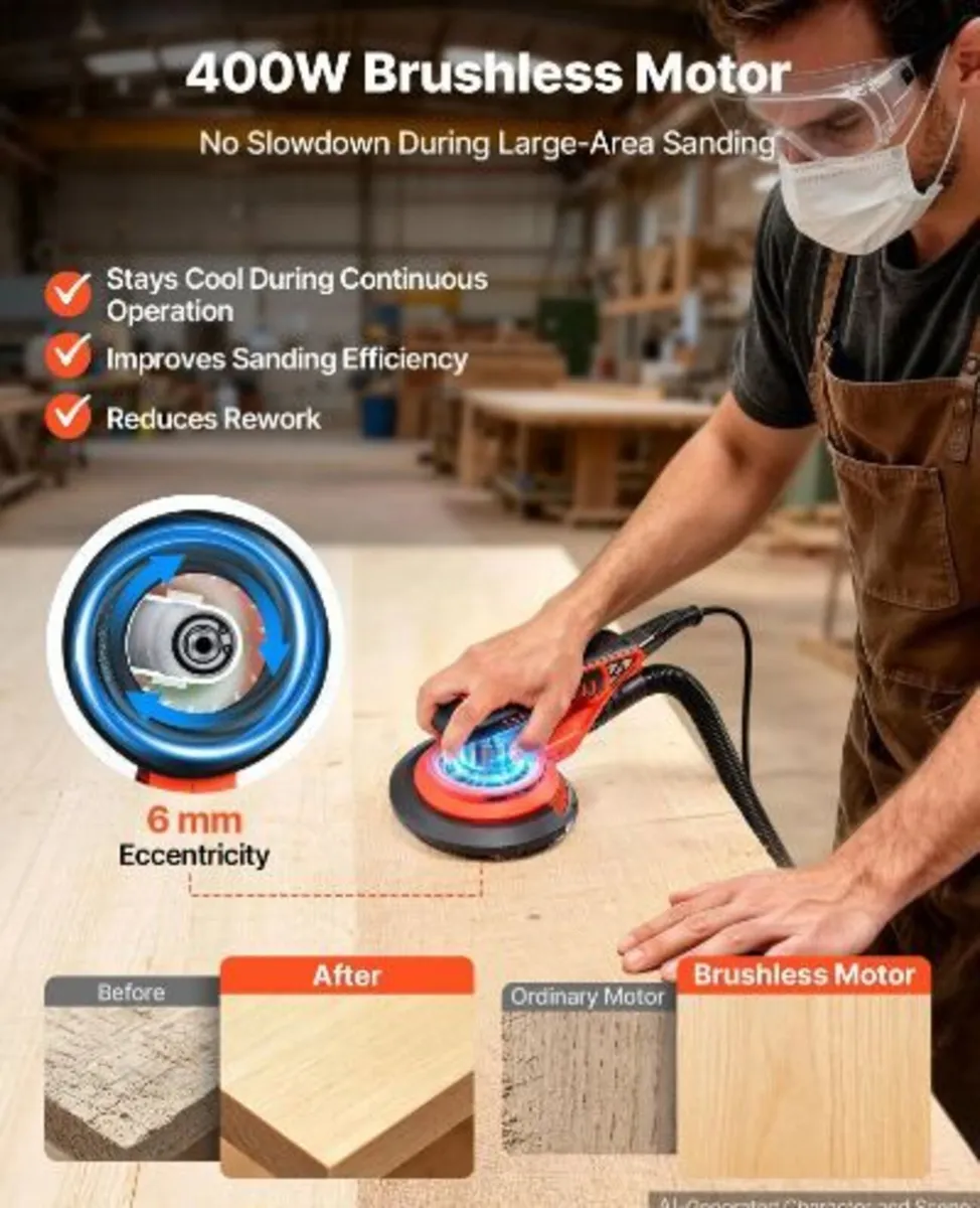 152mm Random Orbital Sander 400W - Image 3