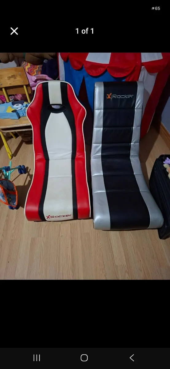 Gaming rocker foldable chairs kids - Image 1