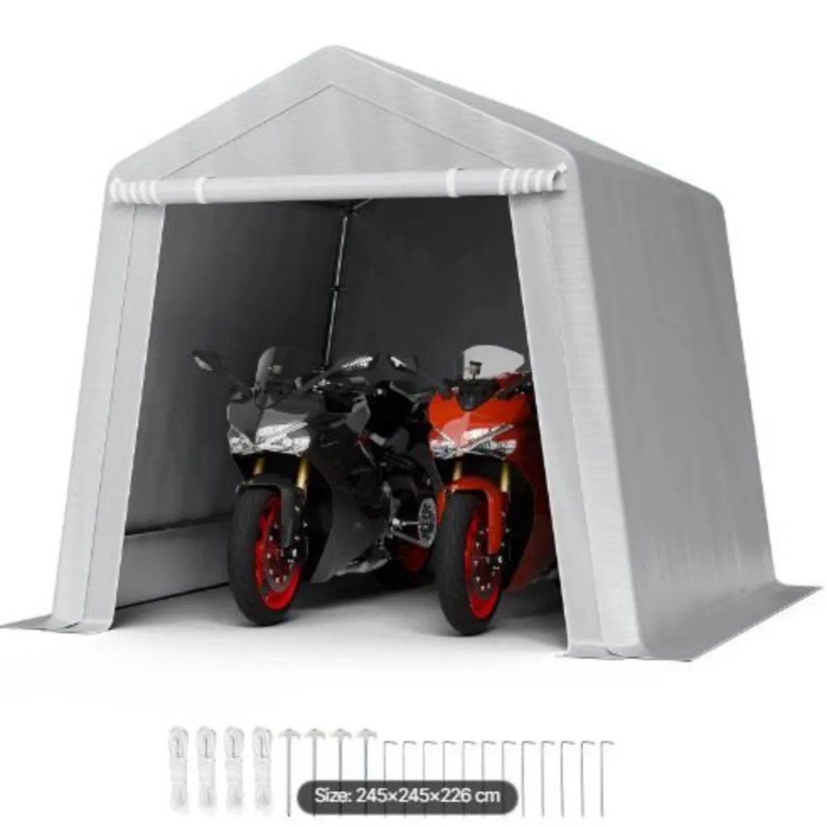 Outdoor Storage Shed, 8 x 8 ft Portable - Image 1