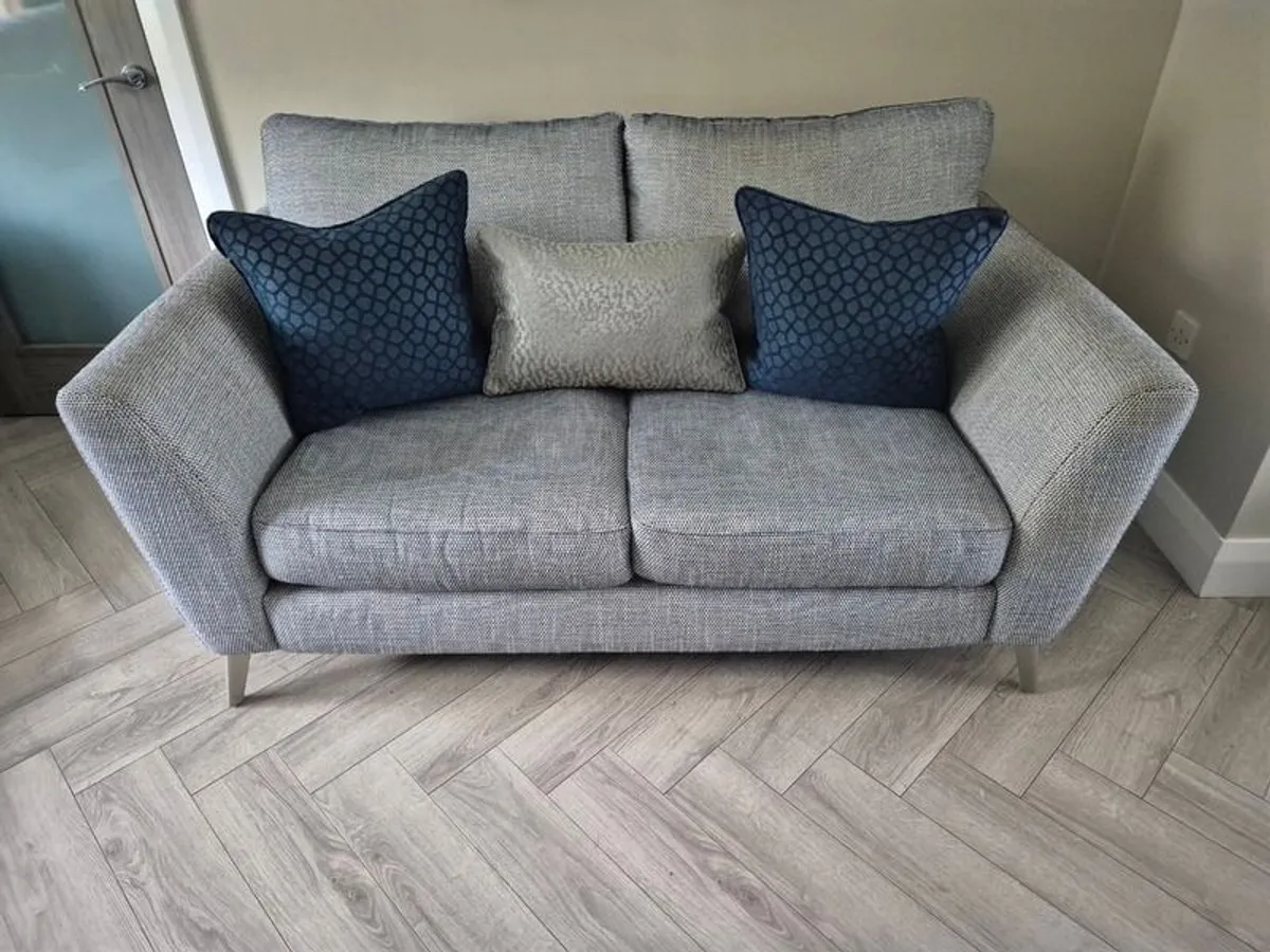Libby Grey fabric 3+2 seater sofa - Image 2