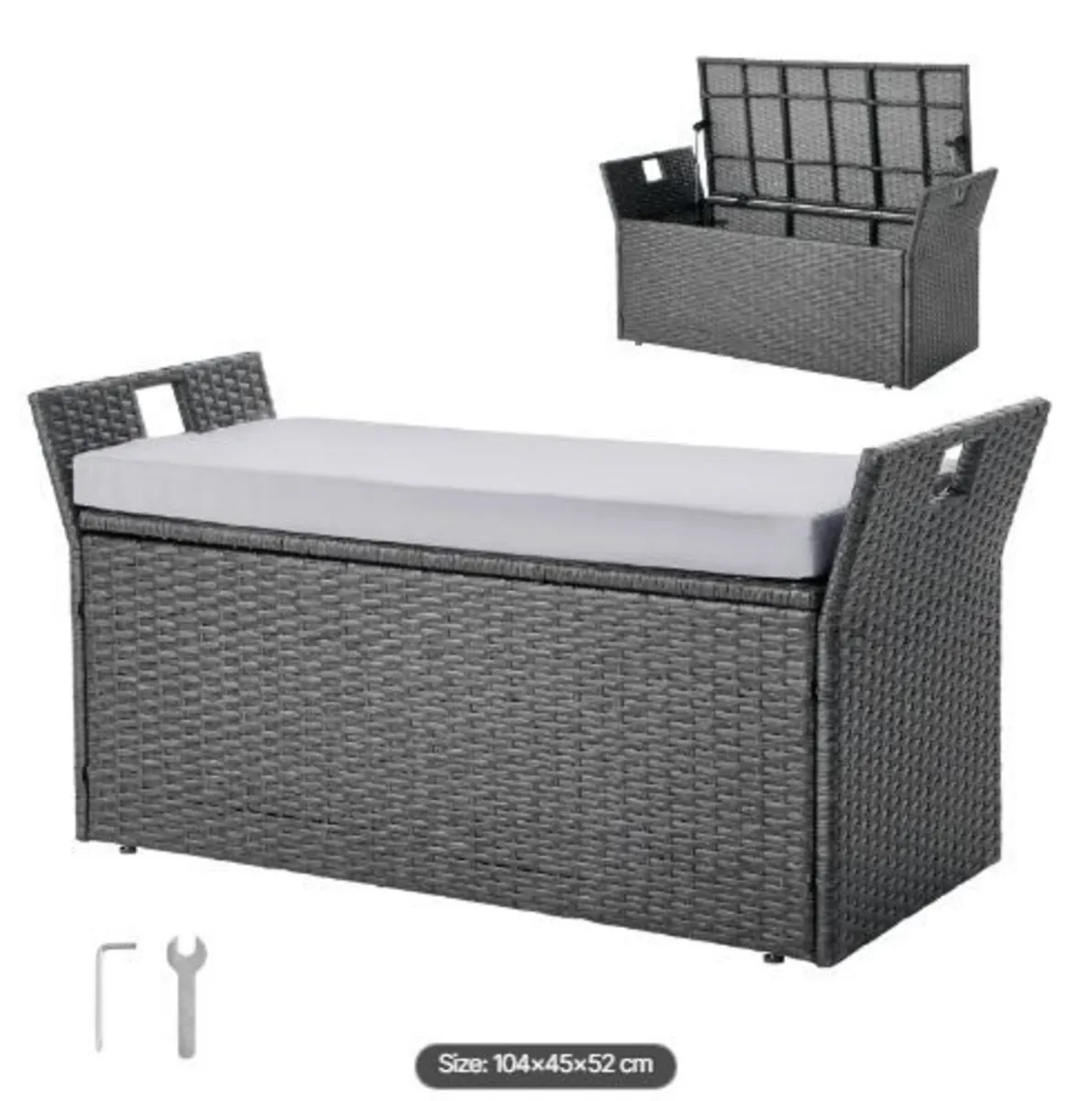 Outdoor Storage Bench, 2-Person - Image 1