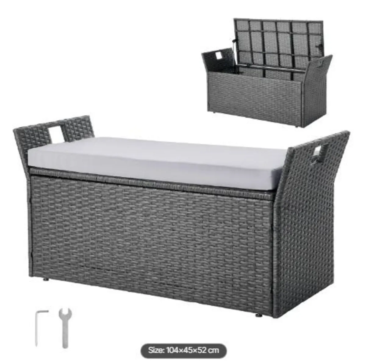 Outdoor Storage Bench, 2-Person - Image 4