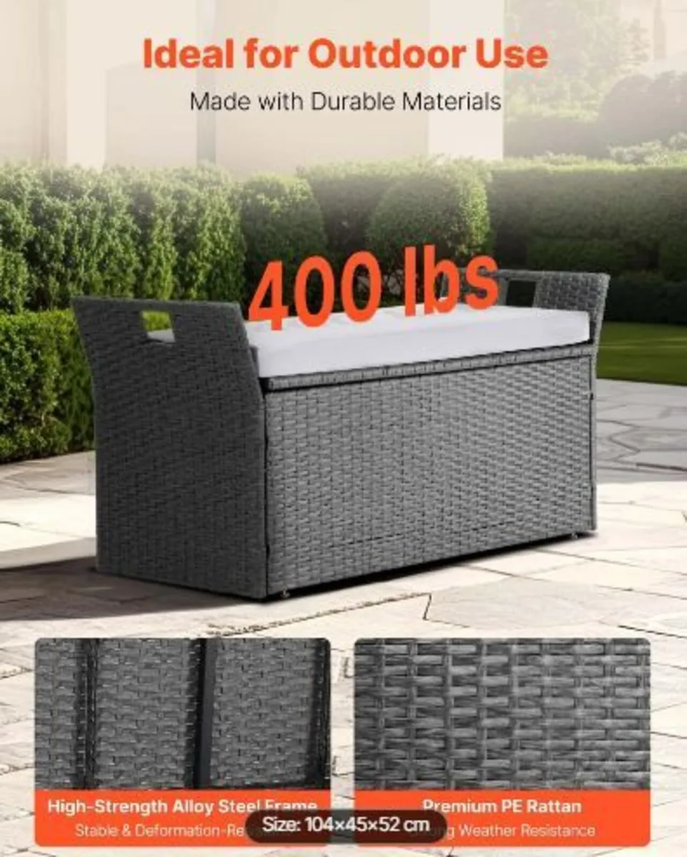 Outdoor Storage Bench, 2-Person - Image 2