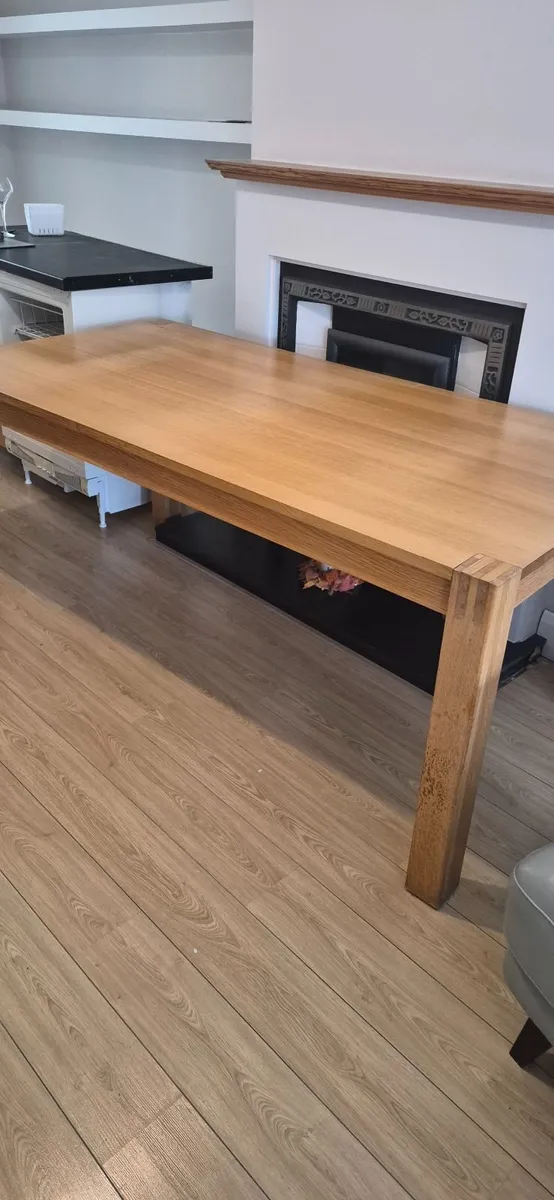 A Solid Oak Table - Image 2