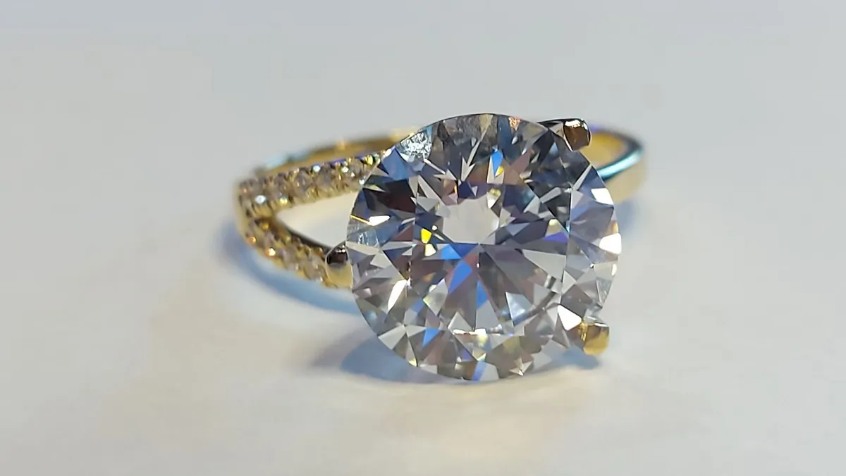 14k Gold ring with 5.2 ct Lab-Grown Diamonds, IGI - Image 1