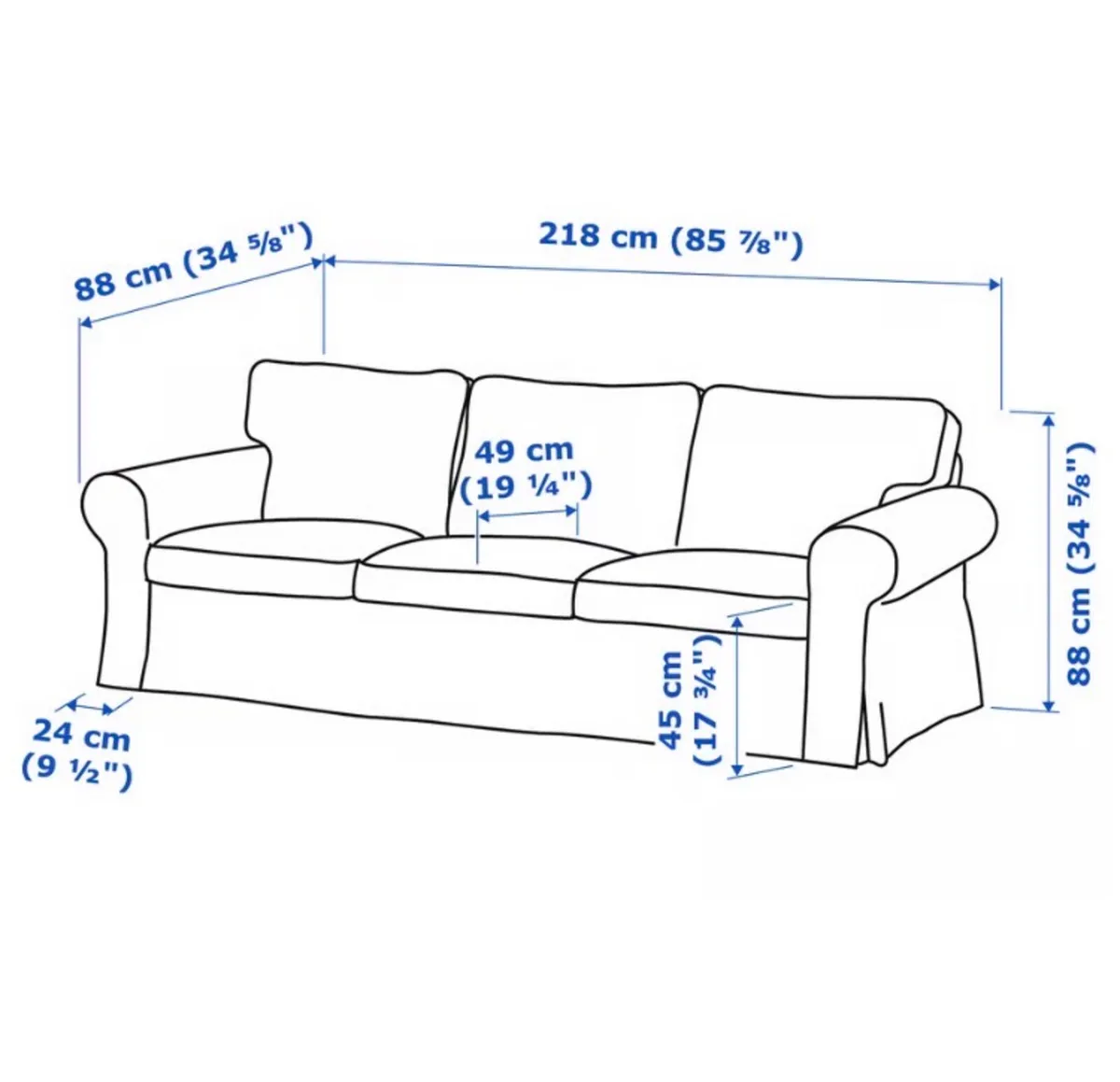 Ektorp 3 seater sofa - Image 3