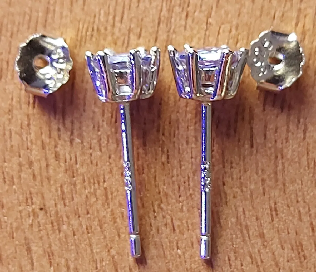 Tanzanite Natural 0.5ct earrings S925 GRA Cert - Image 4