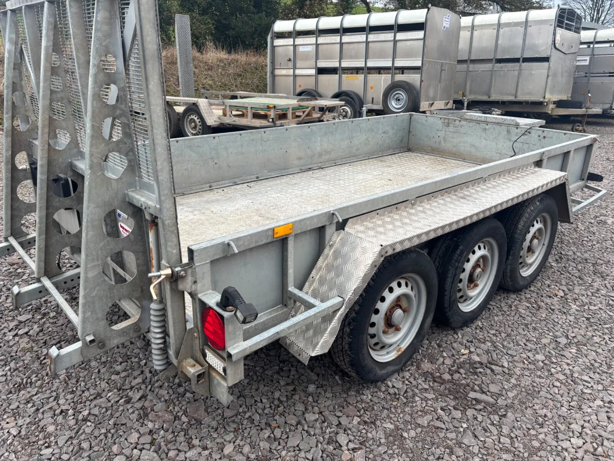 Ifor williams 12ft x 6ft Tri axle plant trailer - Image 4