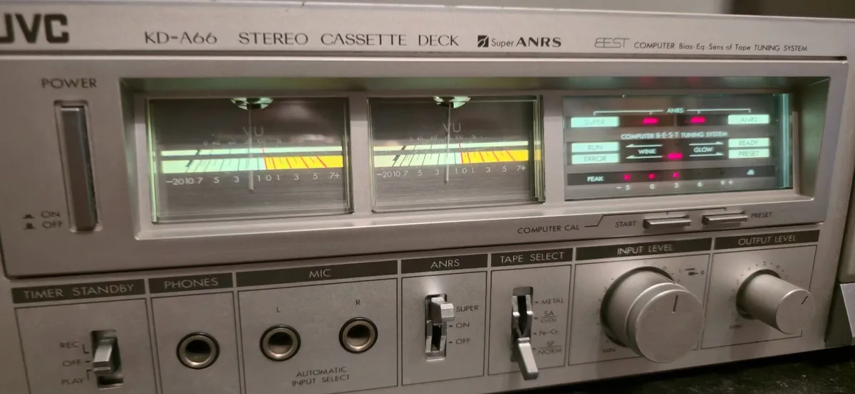 VINTAGE JVC KD-A 66 Hi-End TAPE DECK SERVICED TOP - Image 3