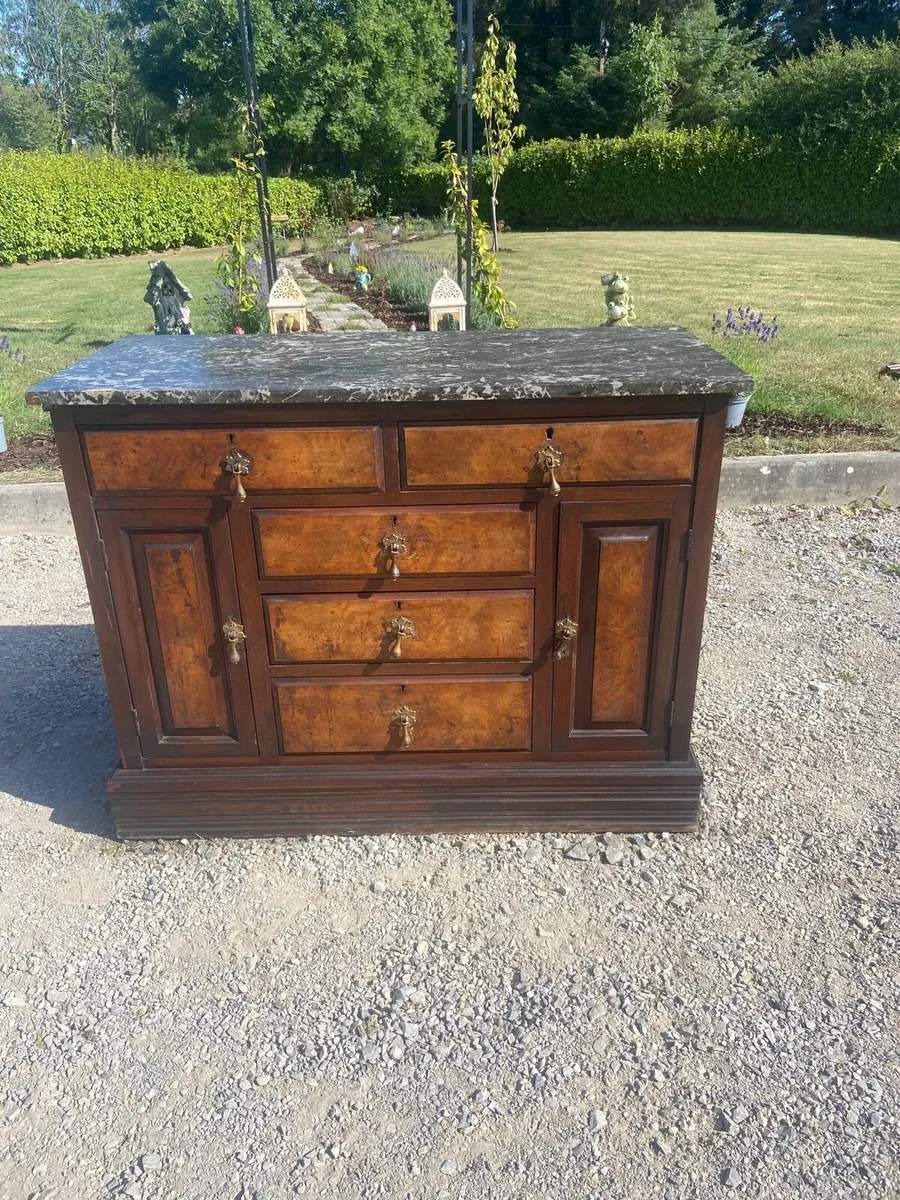 Victorian marble top dresser - Image 1