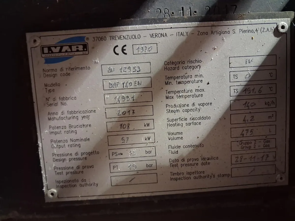Ivar Steam Boiler - Image 1