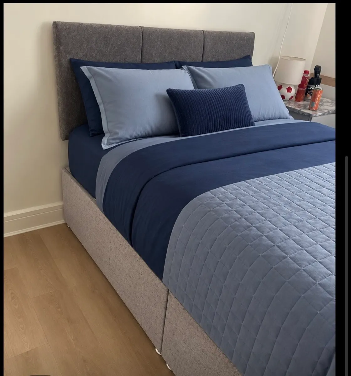 Small divan bed and headboard