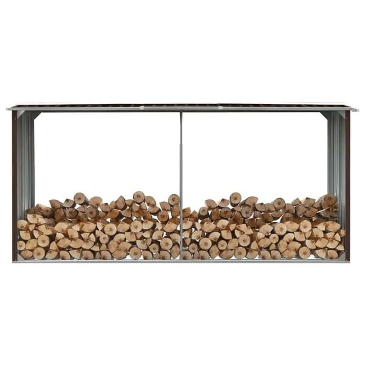Garden Log Storage Shed Galvanised Steel 330x92x15 - Image 4