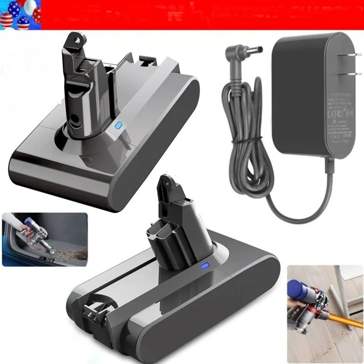 21.6V 6000mAh Replacement Vacuum Battery Charger - Image 3
