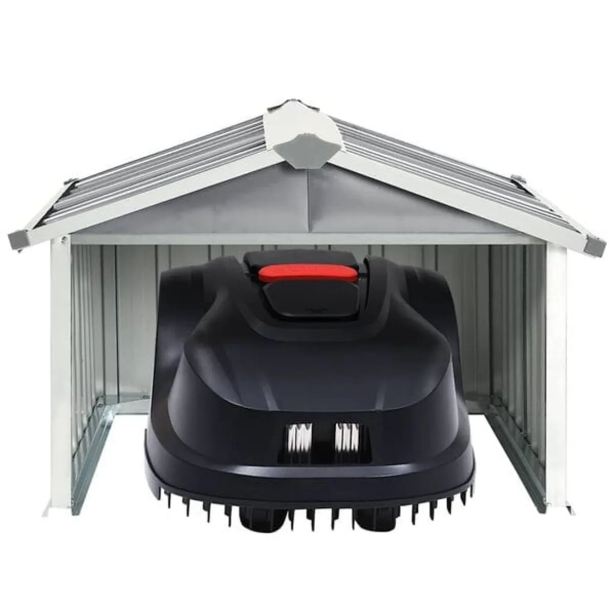 Garden Robot Lawnmower Shed 92x97x63 cm Galvanised - Image 3