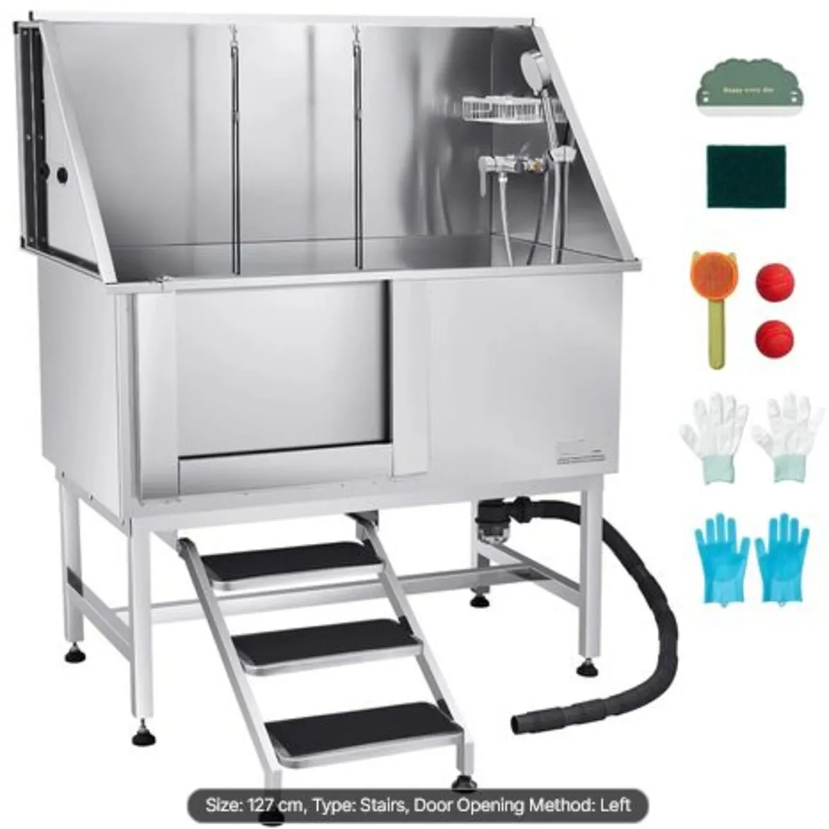 Stainless Steel Dog Washing Station, 127 cm Pet - Image 1