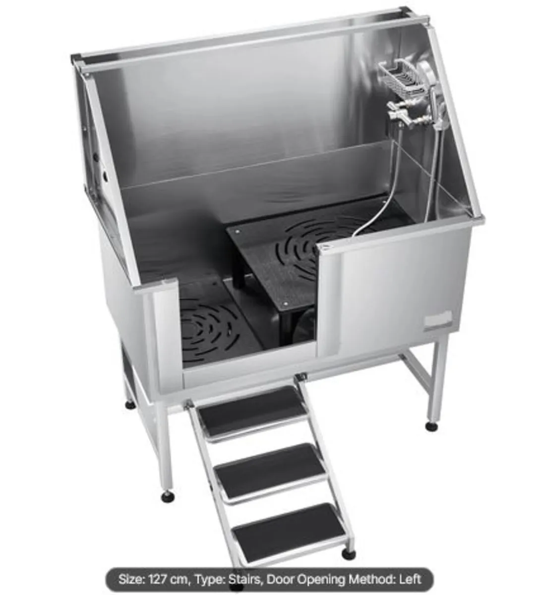 Stainless Steel Dog Washing Station, 127 cm Pet - Image 4