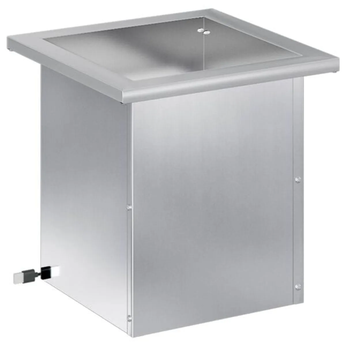 Garden Planter with LED Silver 30 x 30 x 30 cm Gal - Image 2