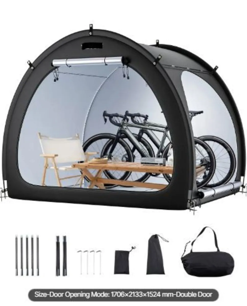 Bike Storage Tent, 4 to 5 Bikes, Outdoor - Image 1