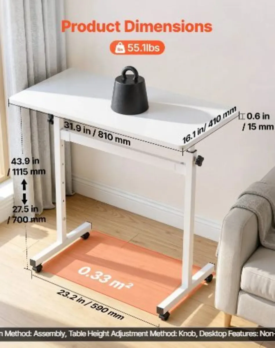Standing Desk, Adjustable Height Mobile - Image 2