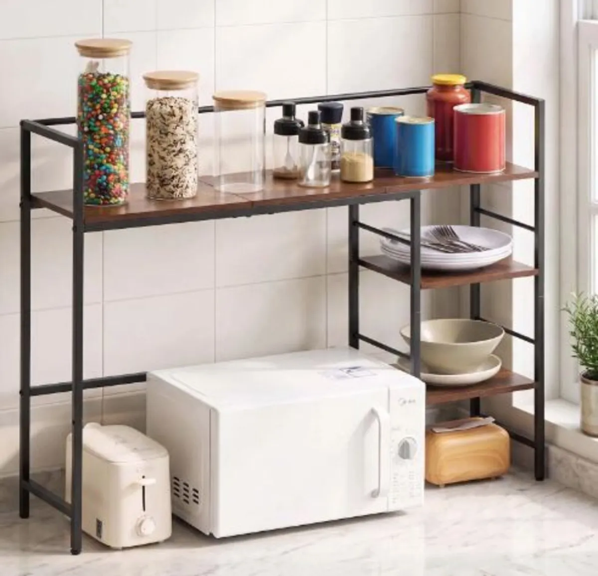 Desktop Bookshelf 4-Tier Countertop Storage - Image 1
