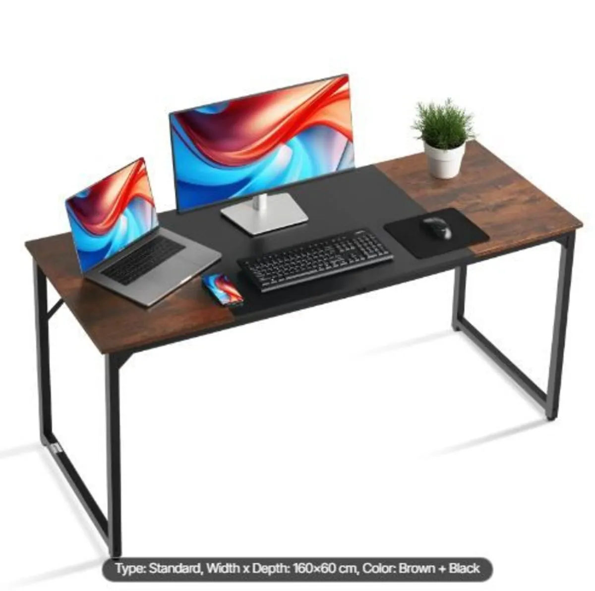 Computer Desk, 160 cm Office Gaming Desk - Image 3