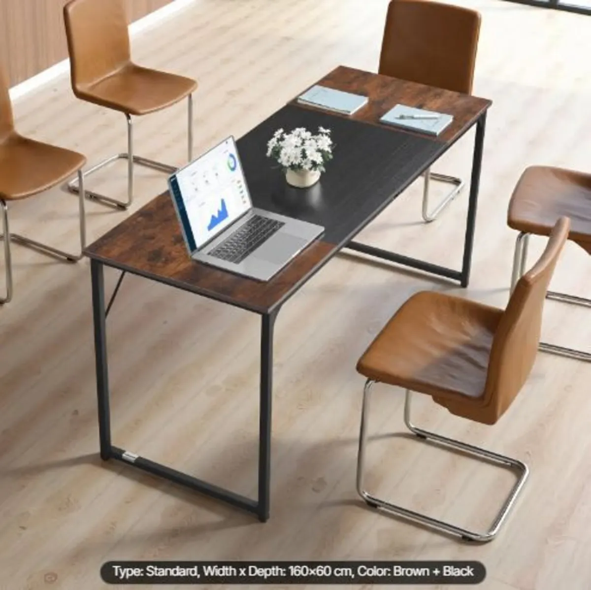 Computer Desk, 160 cm Office Gaming Desk - Image 1