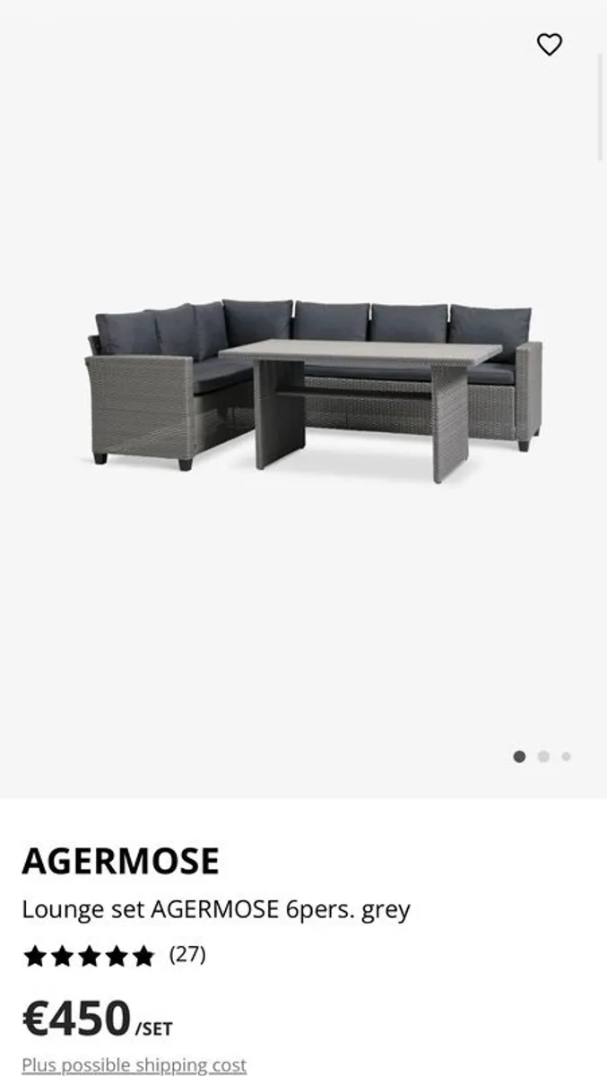 Agermose 6-person grey garden lounge set