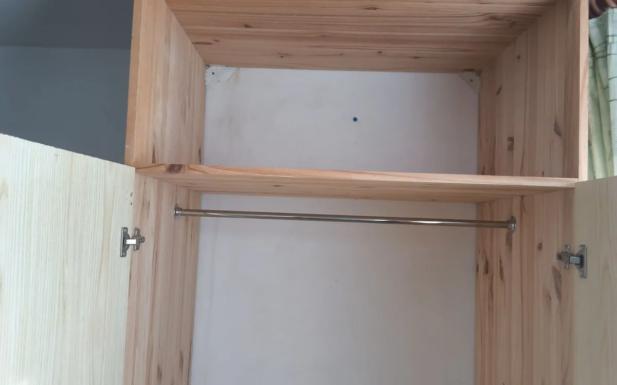 Solid pine wallrobe.  Built-in. - Image 4