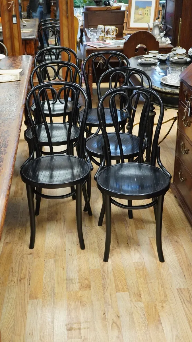 Set of 6 Vintage Bentwood Dining Chairs - Image 1