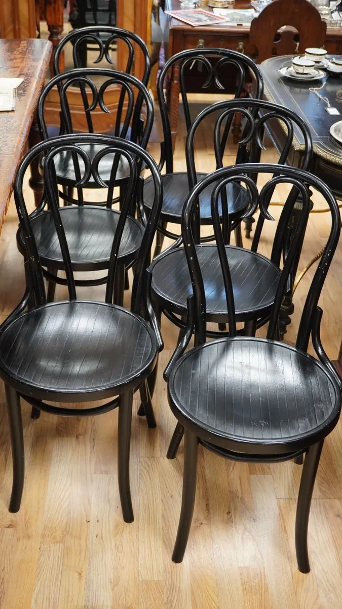 Set of 6 Vintage Bentwood Dining Chairs - Image 2