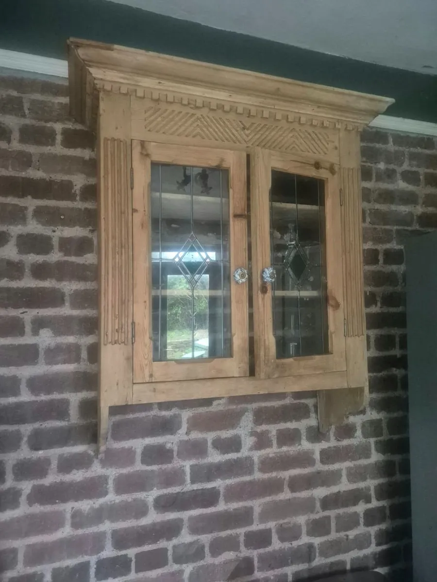 Pine Wall-Mounted Display Cabinet