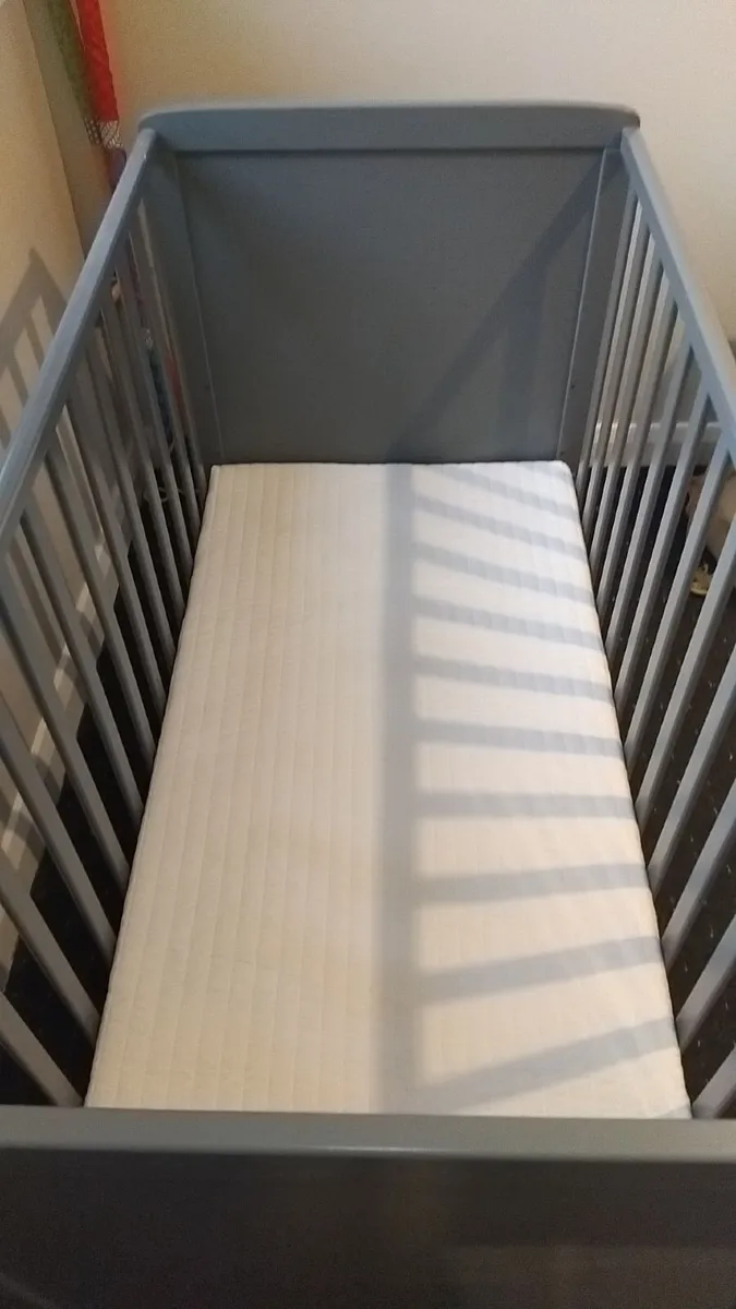 NEW BABY COT AND MATTRESS - Image 1